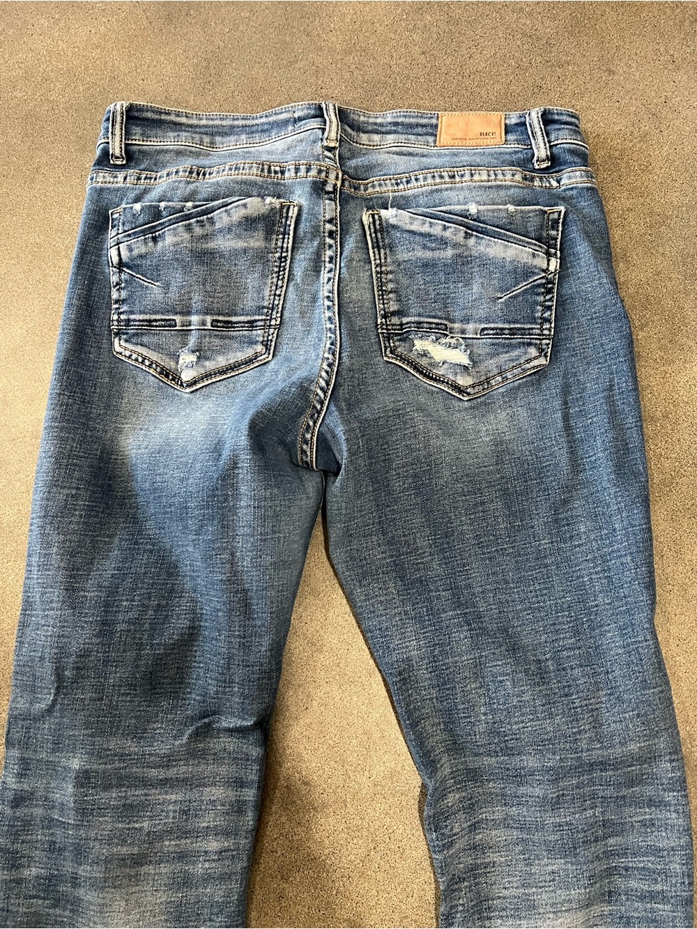 Buckle Women's Distressed Light-Medium Blue Bootcut Jeans - Picture 2 of 5